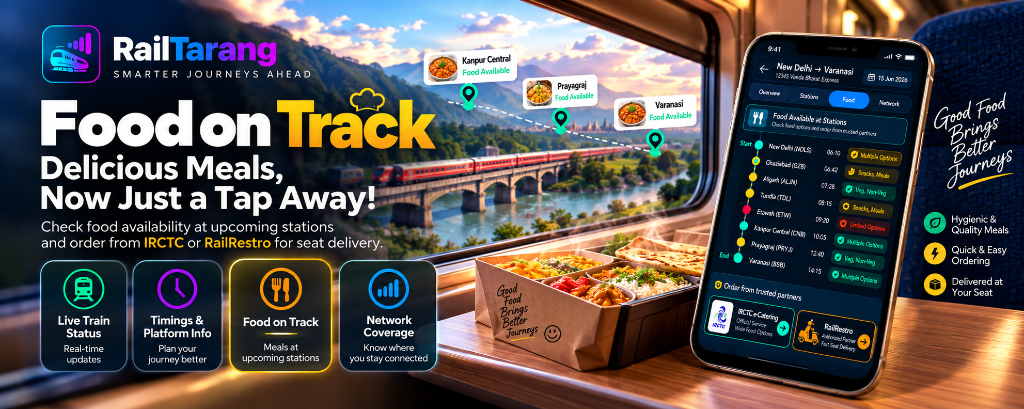 RailTarang Food on Track On-Seat Delivery